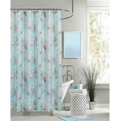 13pc Coral & Shell Shower Curtain Set