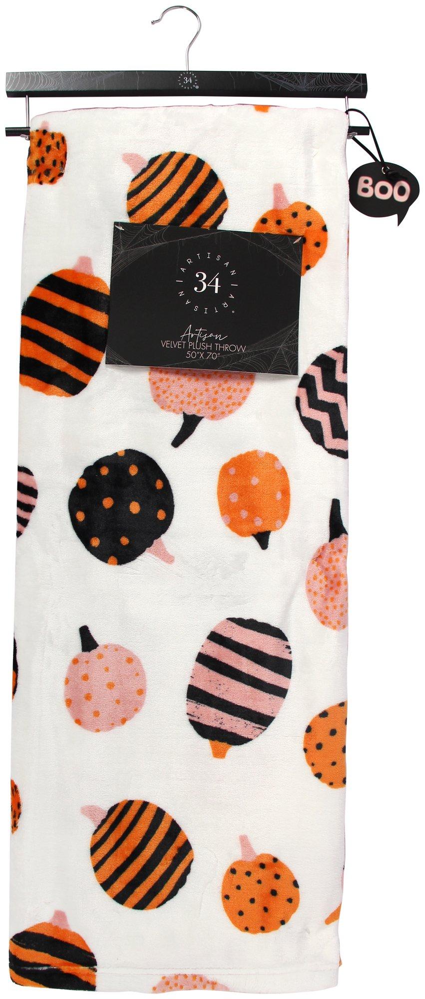 50x70 Colorful Pumpkins Throw Blanket