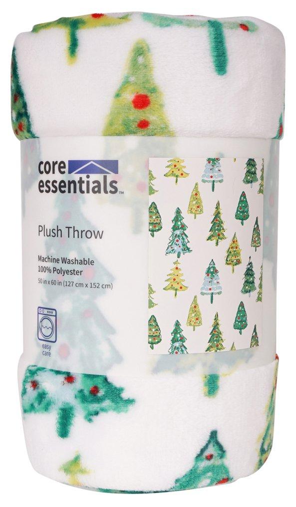 50 x 60 Christmas Tree Plush Throw