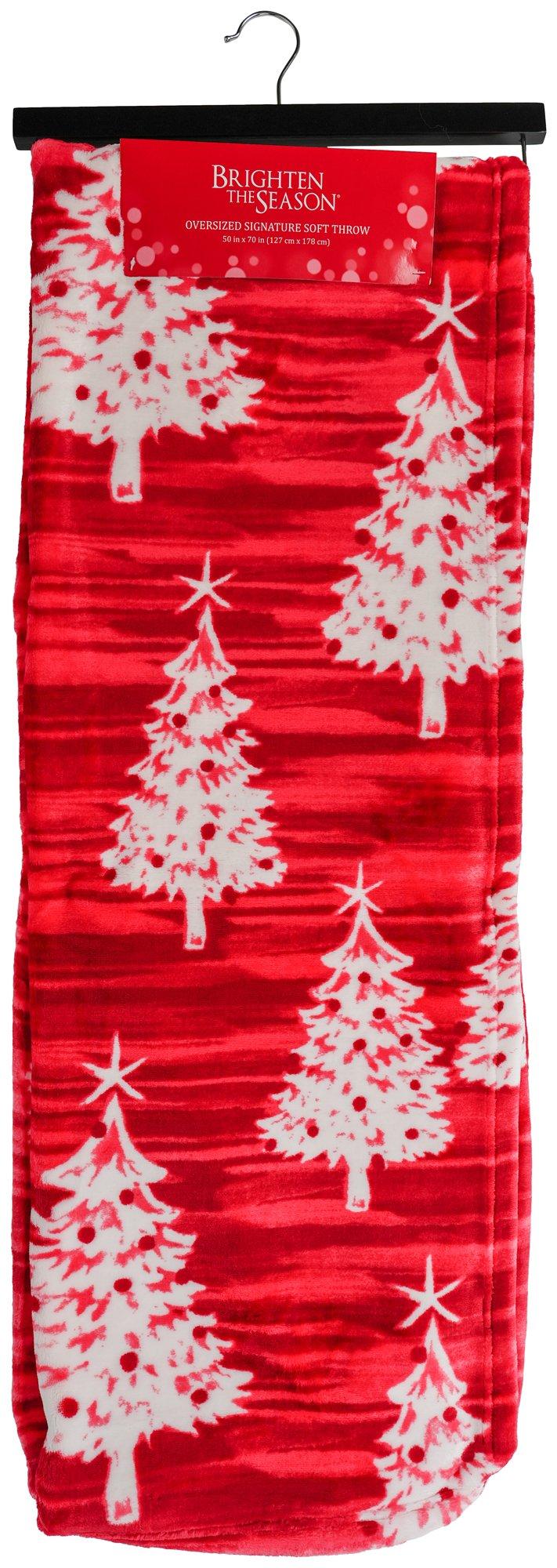 50 x 70 Soft Oversized Christmas Tree Throw Blanket
