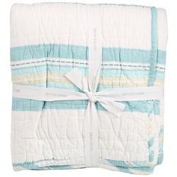 50x60 Striped Quilted Throw Blanket