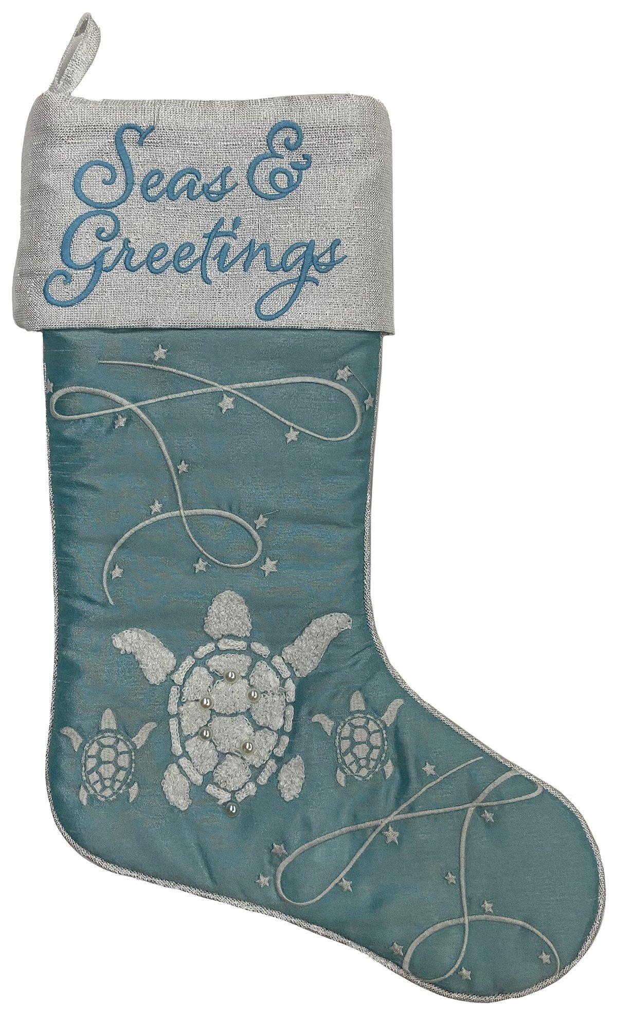 21 in. Seas & Greetings Turtle Christmas Stocking
