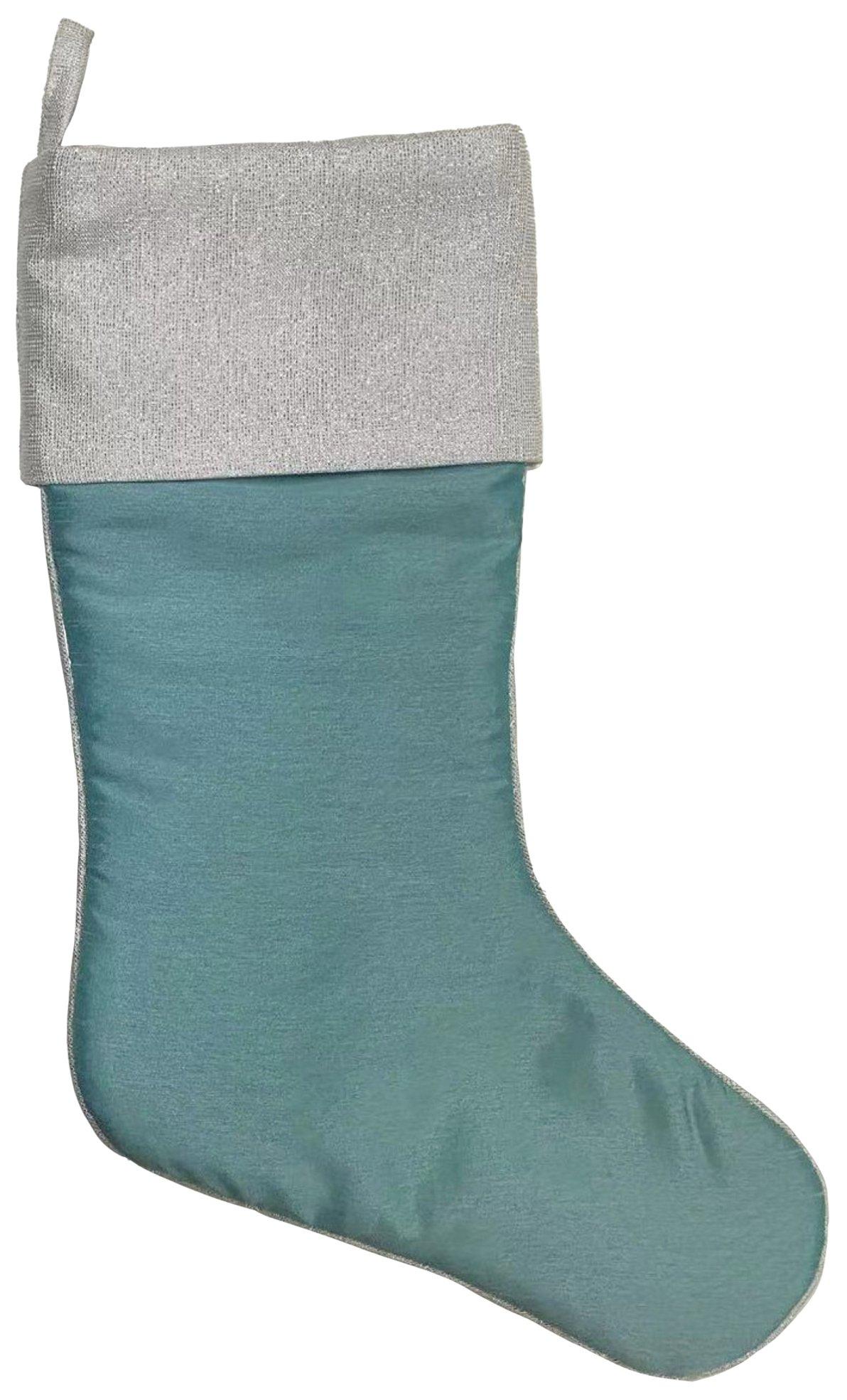 21'' Aqua Christmas Stocking