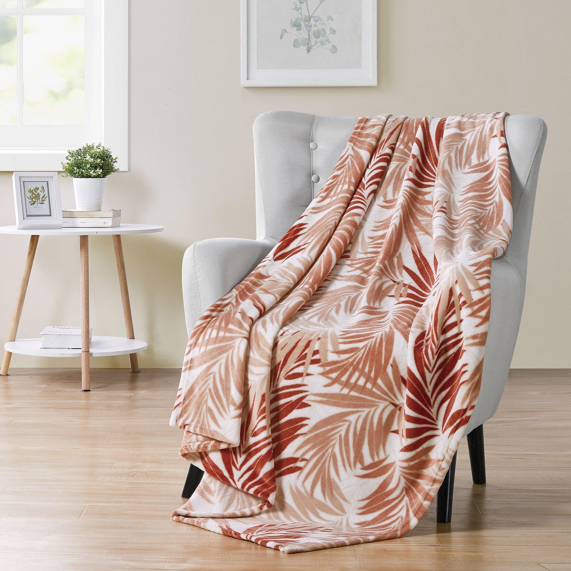 50x70 South Beach Palms Plush Throw