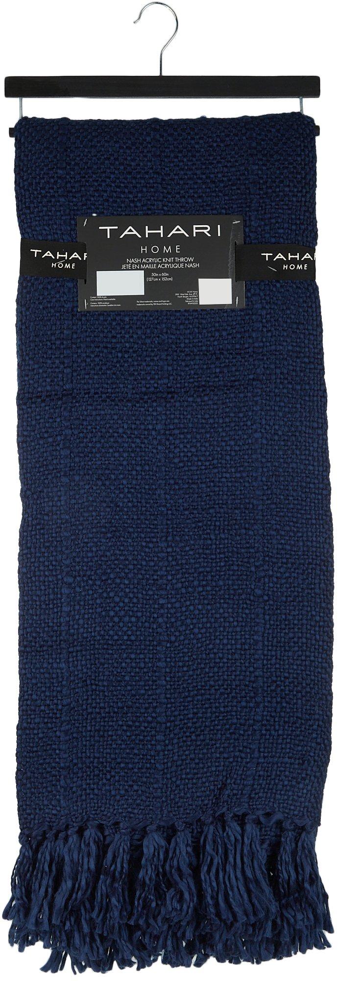 Tahari 50x60 Nash Knit Throw Blankett