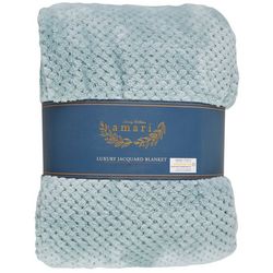 Amari Solid Luxury Jacquard Blanket