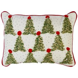 14x20 Textured Chirstmas Tree Decorative Pillow