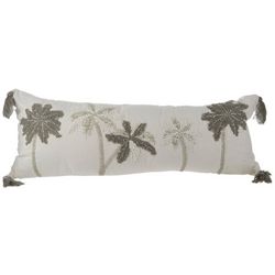 12x32 Beaded Palm Tree Decorative Pillow