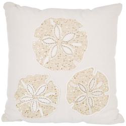 18x18 Triple Sand Dollar Decorative Pillow