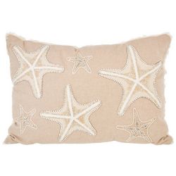 Coastal Home 14x20 Beaded Starfish Decorative Pillow