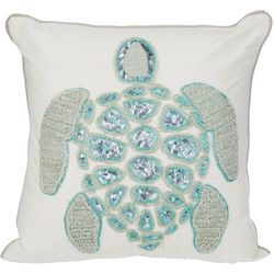 Coastal Home 18x18 Sea Turtle Decorative Pillow