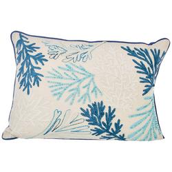 14x20 Embellished Coral Decorative Pillow