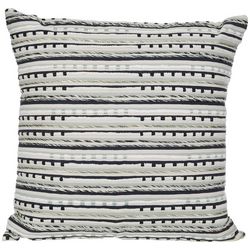 Coastal Home 18x18 Striped Textured Decorative Pillow