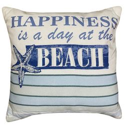 MG Monogram 20x20 Happy Beach Decorative Pillow