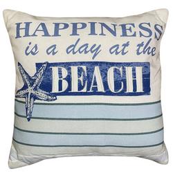 20x20 Happy Beach Decorative Pillow
