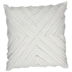 MG Monogram 22x22 Fringe Detail Decorative Pillow