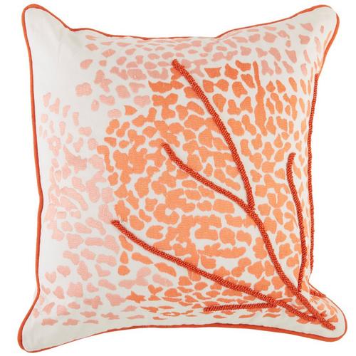 Debage Beaded Coral Decorative Pillow