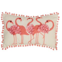 Studio 10 Flamingo Applique Decorative Pillow