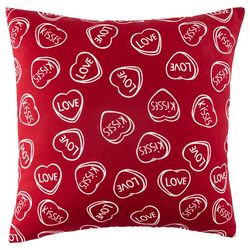 Battilo Conversation Hearts Decorative Pillow