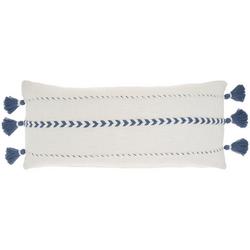 12x30 Striped Tassel Decorative Pillow