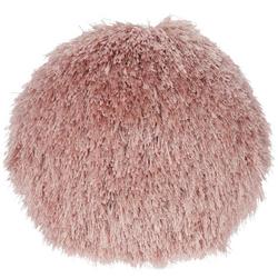 14 in. Round Shag Decorative Pillow