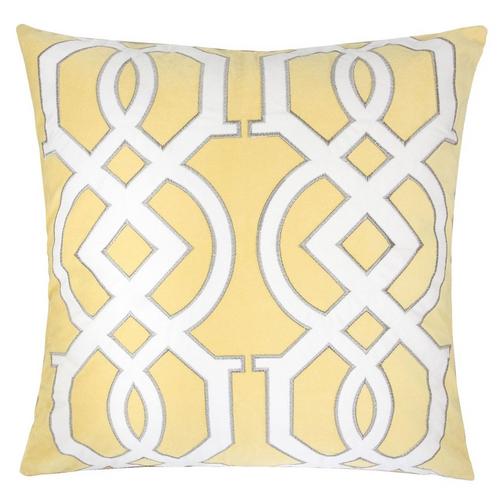 Homey Cozy Geo Trellis Velvet Decorative Pillow