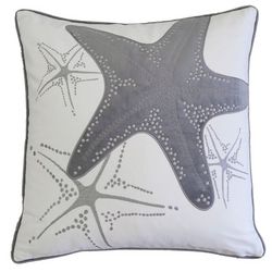 Homey Cozy Starfish Applique Decorative Pillow
