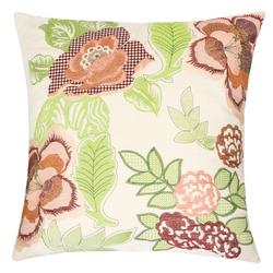 Floral Embroidered Decorative Pillow