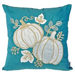 Homey Cozy 20x20 Velvet Pumpkin Decorative Pillow