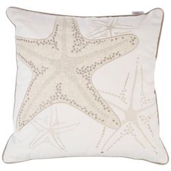 Homey Cozy 20x20 Embroidered Starfish Decorative Pillow