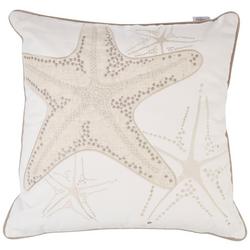 20x20 Embroidered Starfish Decorative Pillow