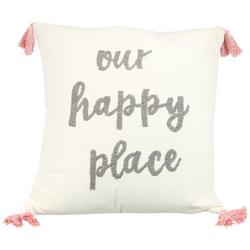 18x18 Our Happy Place Decorative Pillow