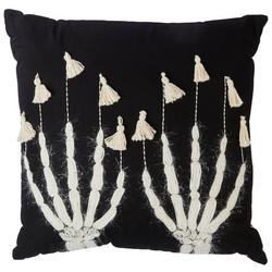 18x18 Skeleton Hands Decorative Pillow