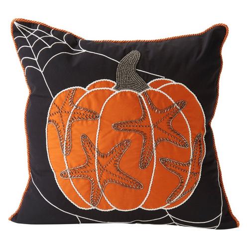 18x18 Sea Star Pumpkin Decorative Pillow
