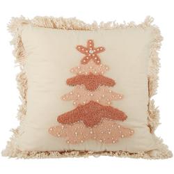 18x18 Textured Christmas Tree Decorative Pillow