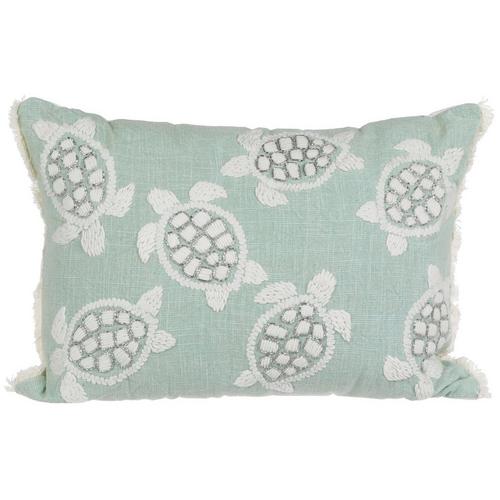 Coastal Home Multi Turtles Decorative Pillow