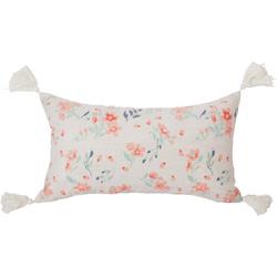 Flowers Tassel Decorative Pillow