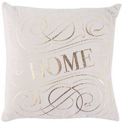 Stitch & Weft 14x14 Foil Home Velvet Decorative Pillow