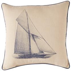 Nantucket Sailboat Decorative Pillow