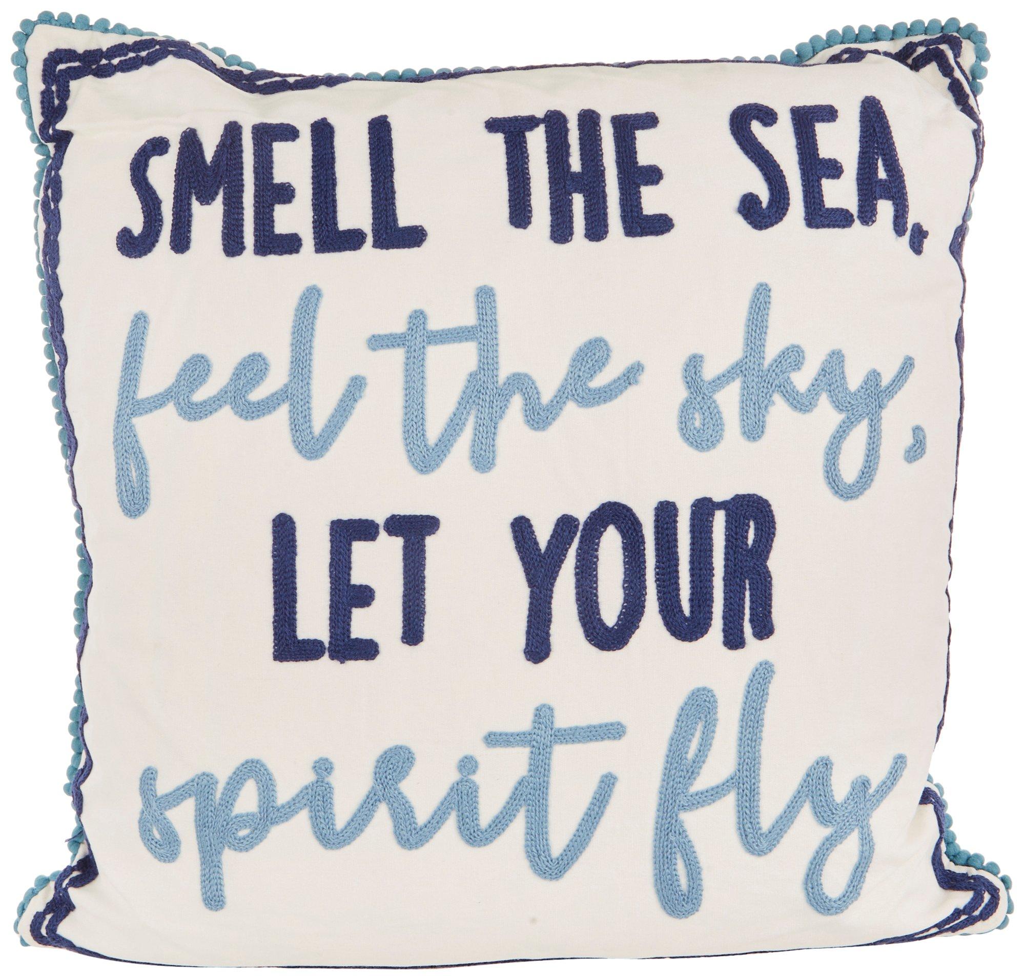 18x18 Smell The Sea Decorative Pillow
