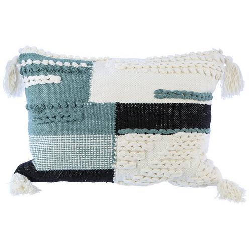 Lush Decor Spec Edtn 14x20 Knotted Patchwork Pillow