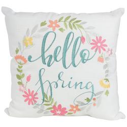 18x18 Hello Spring Decorative Pillow