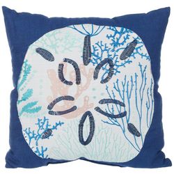 Arlee 18x18 Coral Sand Dollar Decorative Pillow