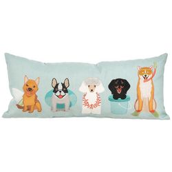 Arlee 10 x 24 Beach Dogs Decorative Pillow