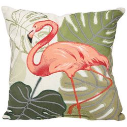 Arlee 16 x 16 Tropical Flamingo Decorative Pillow