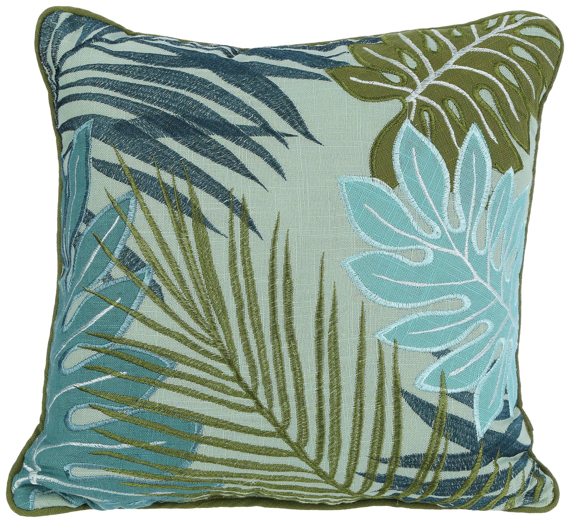 16 x 16 Tropical Leaves Decorative Pillow