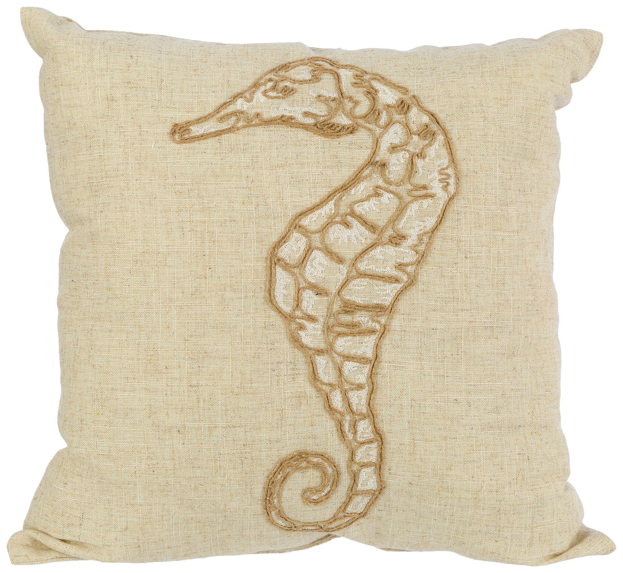 18 x 18 Seahorse Decorative Pillow