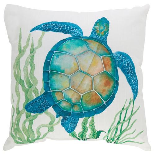 Arlee Watercolor Sea Turtle Decorative Pillow
