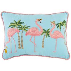 Flamingo Flock Decorative Pillow