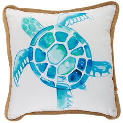 Watercolor Sea Turtle Decorative Pillow